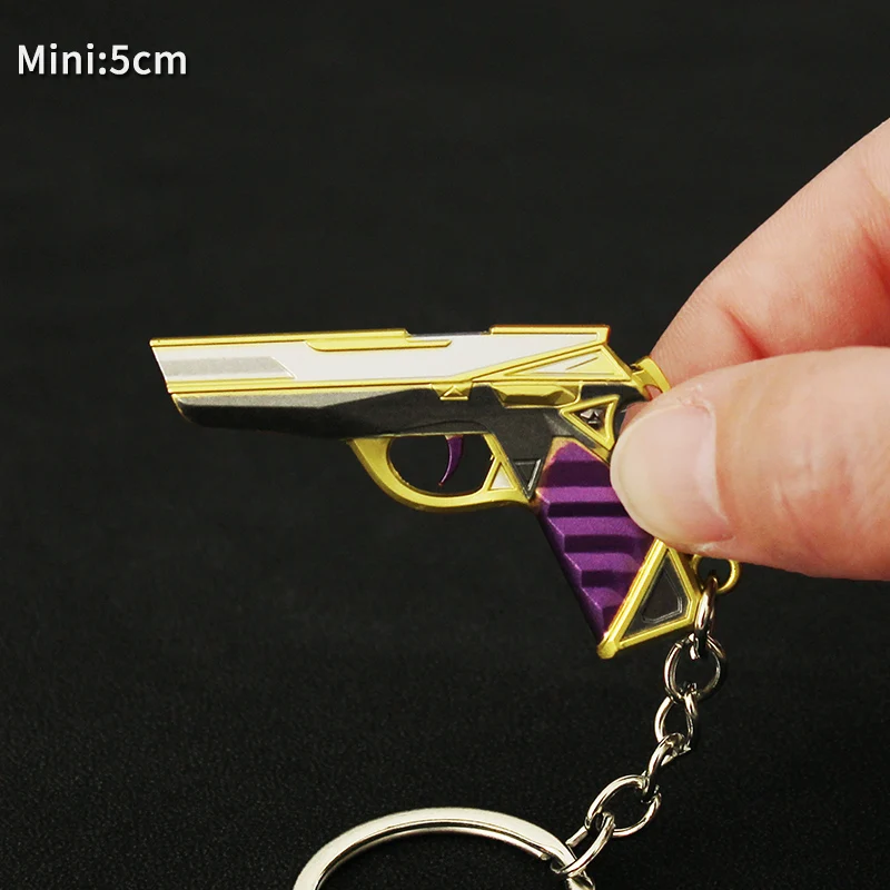 Vandal Valorant Knife Weapon Keychain Champion Karambit 9cm Mini Gun Alloy Metal Toy Action Figures Model Kid Gift for Boys game keychains,game knife,sword keychain,cosplay toy,cosplay prop