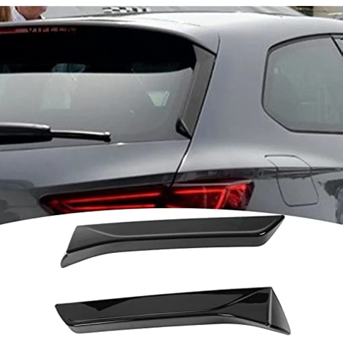 

Window Side Spoiler 2PCS Rear Window Side Splitter Wing Exterior Trim Replacement for SEAT Leon 5F FR Mk3 MK3.5 2013‑2021