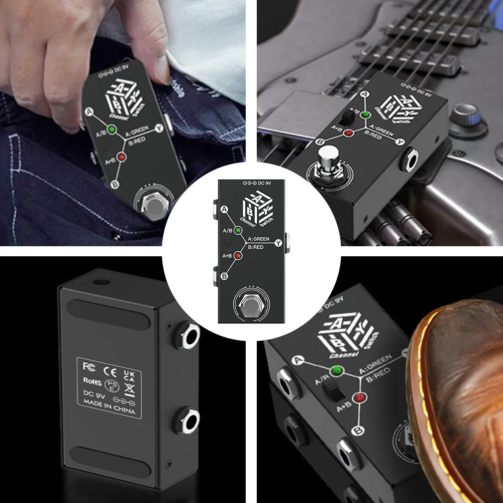 ABY Box Line Selector Metal Casing AB Switch ABY Line Guitar Effect Pedal True Bypass Guitar Bass Pedal