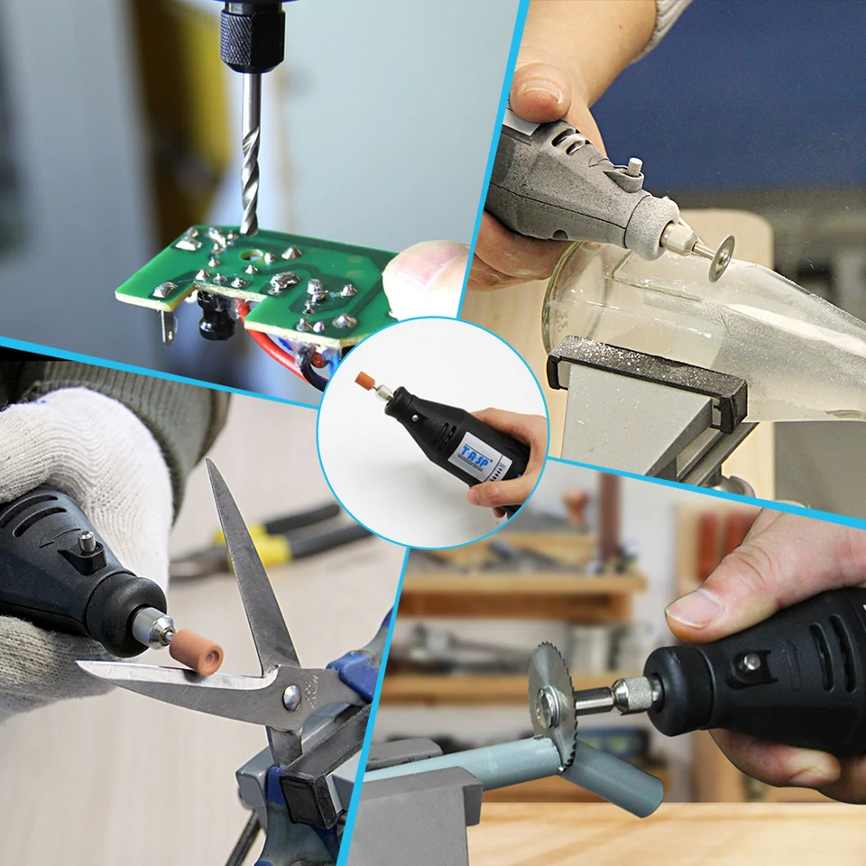 Mini Trapano Elettrico Multifunzione Con 104 Accessori - 5 Velocità Regolabili Da 5000 A 18000 RPM - Foto 3