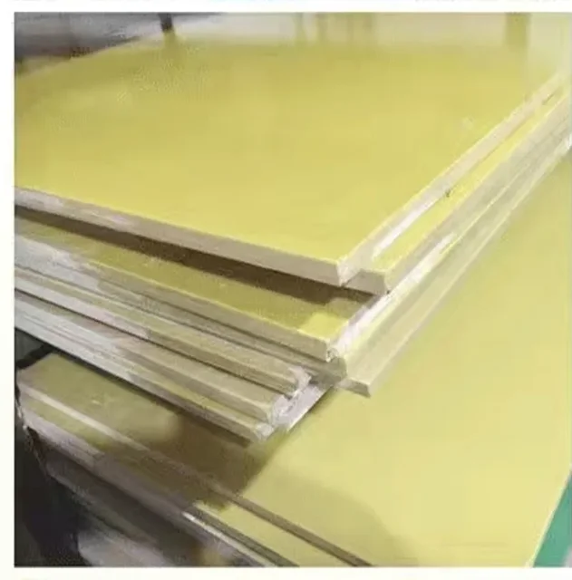 แผ่นอีพ็อกซี่3240สีเหลืองทุกขนาดแผ่นอีพอกซีเรซินแผ่นใยแก้ว G10แผ่นฉนวนแผงไฟฟ้าป้องกันความร้อน 1