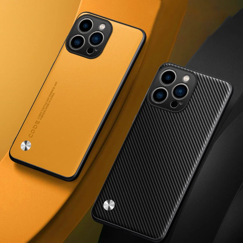 Premium PU Leather & Silicone Shockproof Protective Cover with Hard Bumper