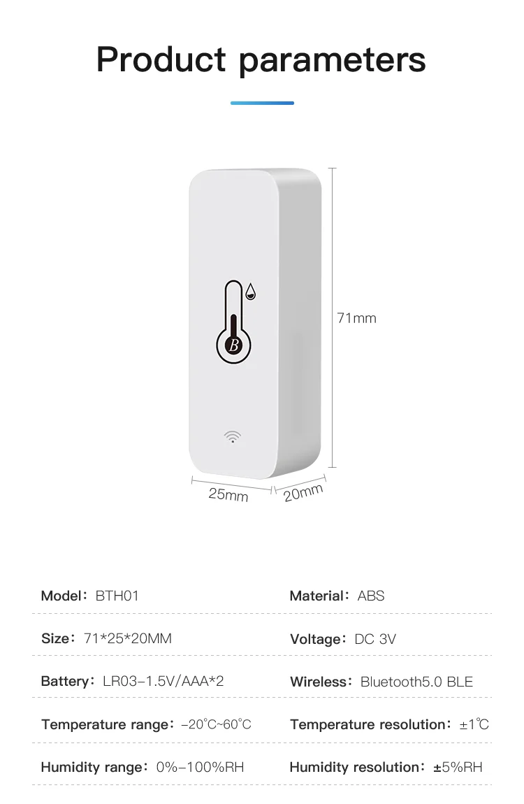 Bluetooth Temperature Humidity Sensor – WaKooshi