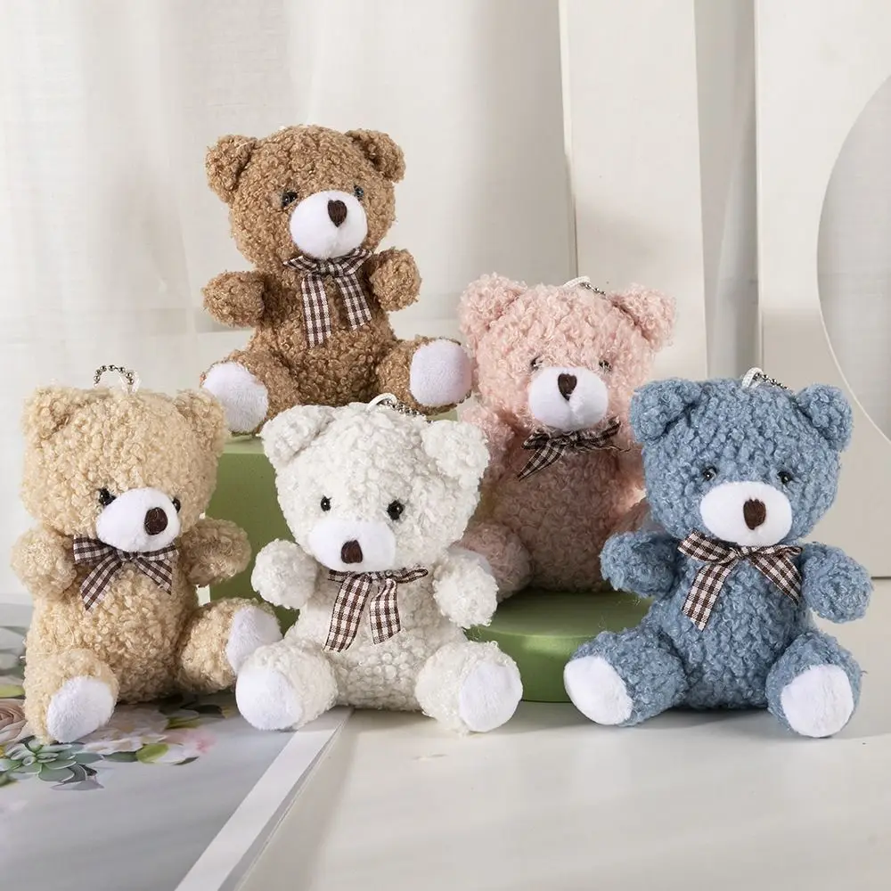 

Kawaii Teddy Bear Plush Toys Cartoon Bear Plushie Keychain Pendant for Bag Soft Stuffed Keyring Kids Dolls Wedding Gifts