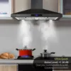 Tieasy 30 inch 450 CFM Touch Panel Permanent Filters LED Lights Range Hood for Kitchen USGD2475 4