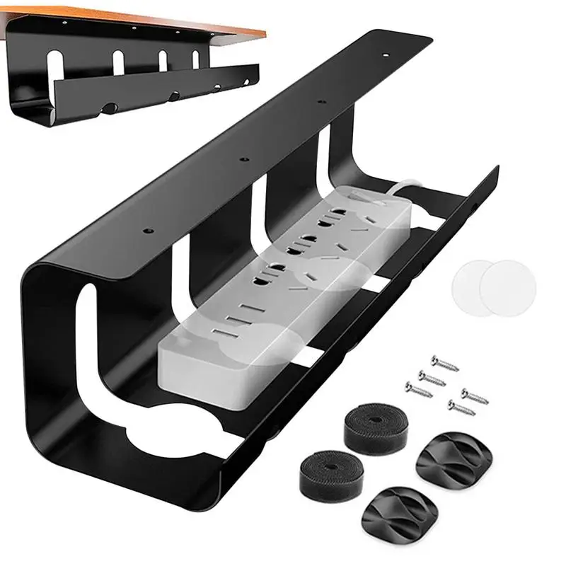 

Under Table Cord Organizer Home Cord Raceway Storage Wire Organizer Under Desk Cable Management Tray Large Capacity wire Pallet