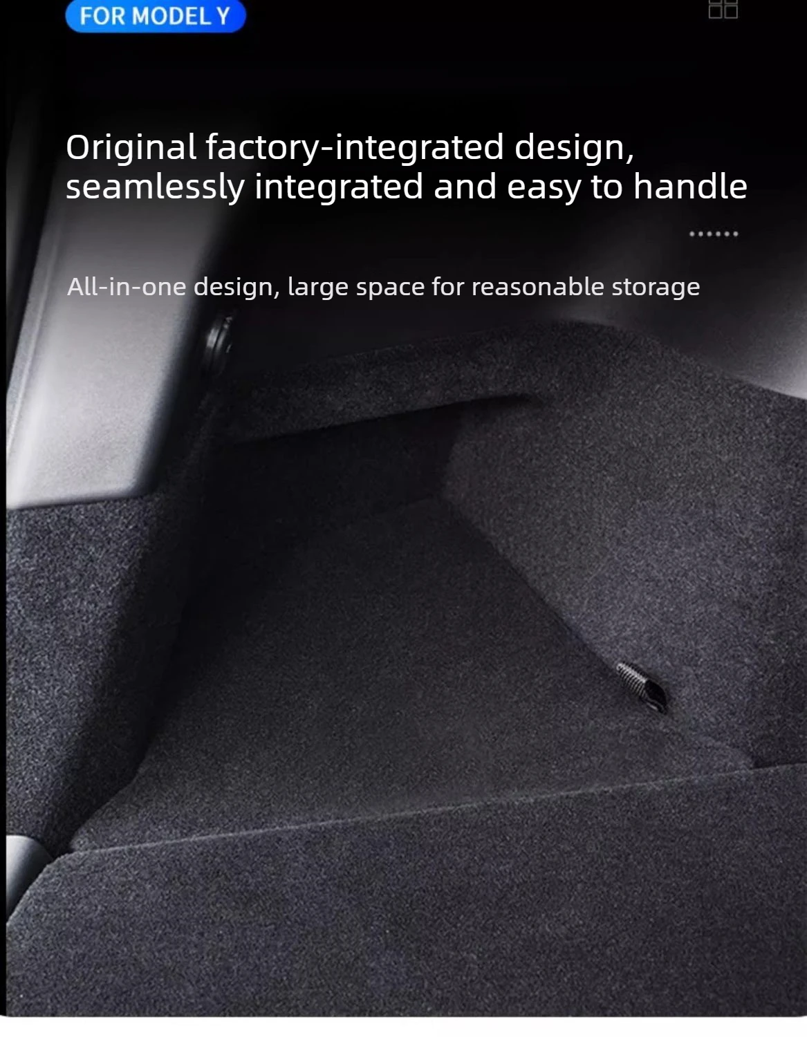 Enhanced Trunk Side Storage Organizer with Flocked TPE Mat - Anti-dirty Travel Accessories
