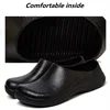 STRONGSHEN Men Waterproof Oilproof Chef Shoes Hotel Kitchen Anti-Slip Work Shoes Restaurant EVA Garden Clogs Working Flat Shoes 4