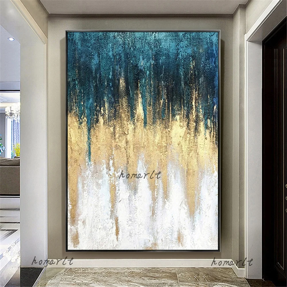 

100% Handmade Modern Abstract Oil Paintings On Canvas Large Blue Seascape Textured Poster Wall Art Decor Home New Arrival Gift