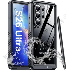 Waterproof Full Body Protective Underwater Diving Case - Galaxy S26 FE (Black)