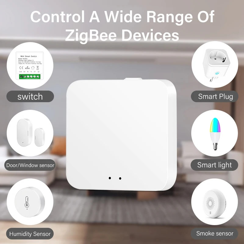 Tuya ZigBee 3.0 Gateway Bridge Smart Life APP Wireless Remote Control Home  Automation Hub Works With Alexa Google Home