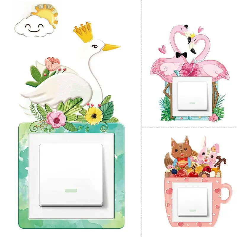 Switch Sticker Cover Modern Simple Home Use 3D Pu