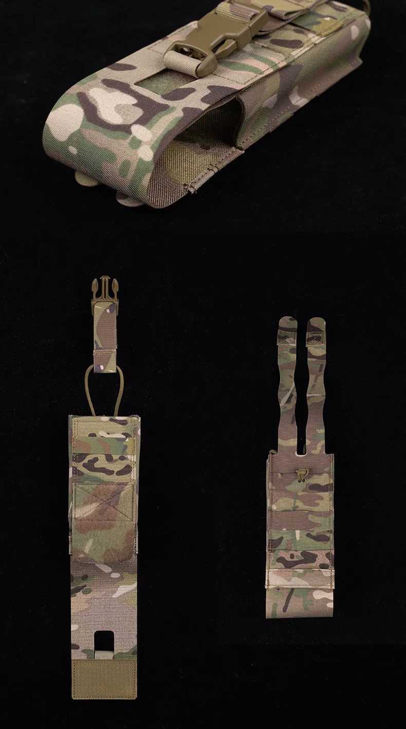 Leichte MOLLE-Radiotasche, Schnellverschluss-Universalhalter für PRC-152/148/163 Walkie Talkies, Outdoor-Airsoft-Nutzung aus Nylon – Detail 2