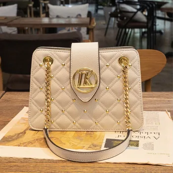 Borsa a Tracolla, Borsa da Donna, Nuova Borsa a Catena con Griglia a Diamante alla Moda 2026, Borsa a Tracolla Tote