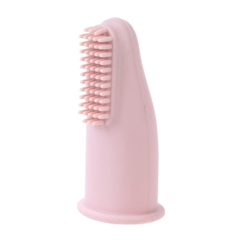 QX2D Silicone Baby Finger Toothbrush Infant Kid Care Massaging Teeth Clean Brush
