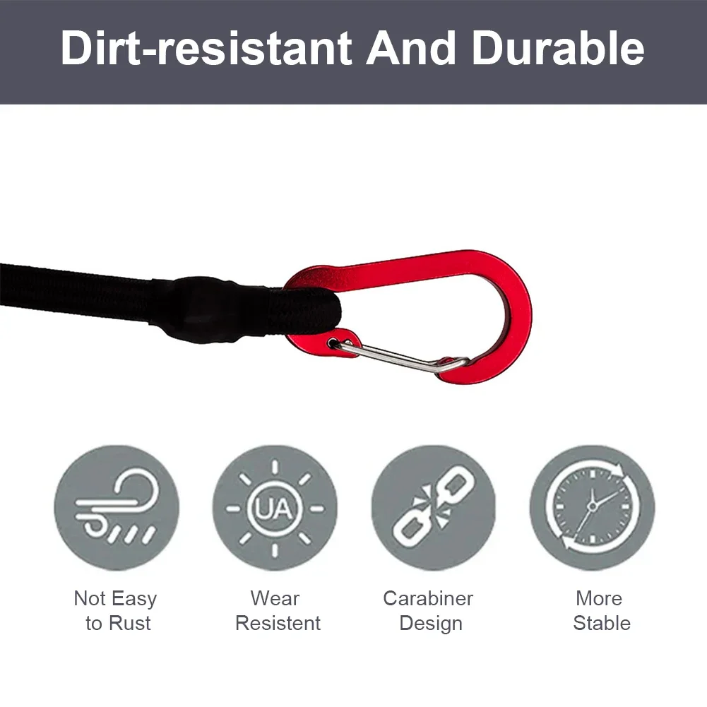 60/90/120cm Stretch Elastic Ropes Heavy Duty Bungee Cord With Hooks Carabiner Hooks Cord for Luggage Rack Cargo