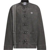 Adidas officiel véritable unisexe col montant Denim ample Tang costume veste JY8275 5