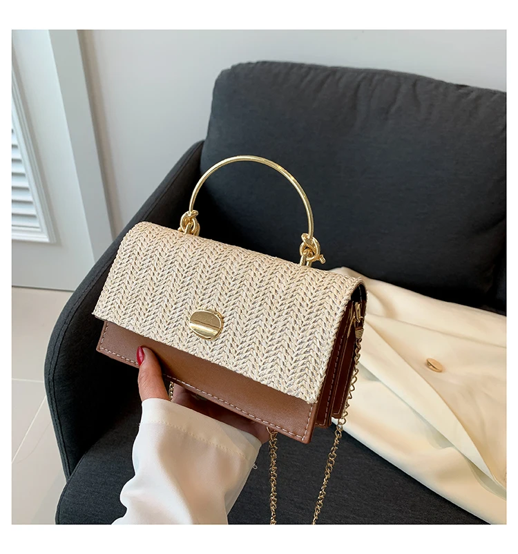 Fashion Pu Hasp Ladies Top-Handle Bags Braid Design 2024 New Brand Shoulder Bags for Women Free Shipping Bolsas Femininas