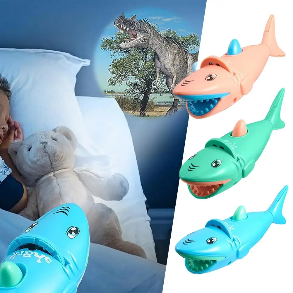 

Shark Torch Projector Flashlight Toy Projector For Kids Children Fun Cognition Baby Toys Bedtime Story Book I9U9