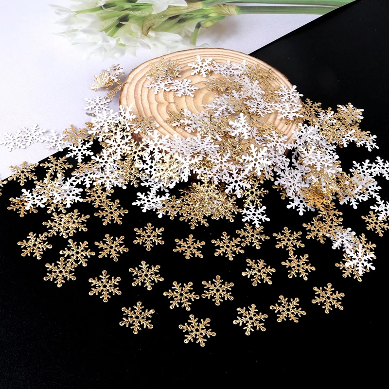 Christmas Artificial Snowflakes Decorations Snowflakes Confetti Christmas Home Decorations 300pcs 600ppcs Christmas Ornaments Winter Snow Decoration