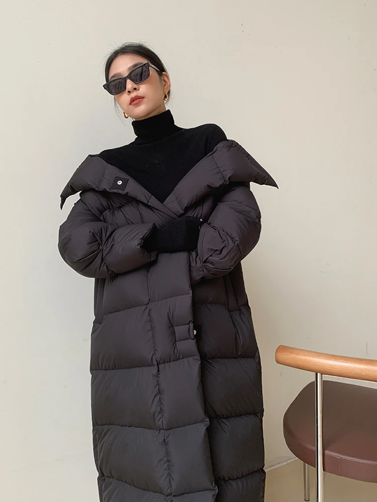 リュクス 綺麗 ダウン コート マキシロング ブラック imgrc0091664888.jpg
