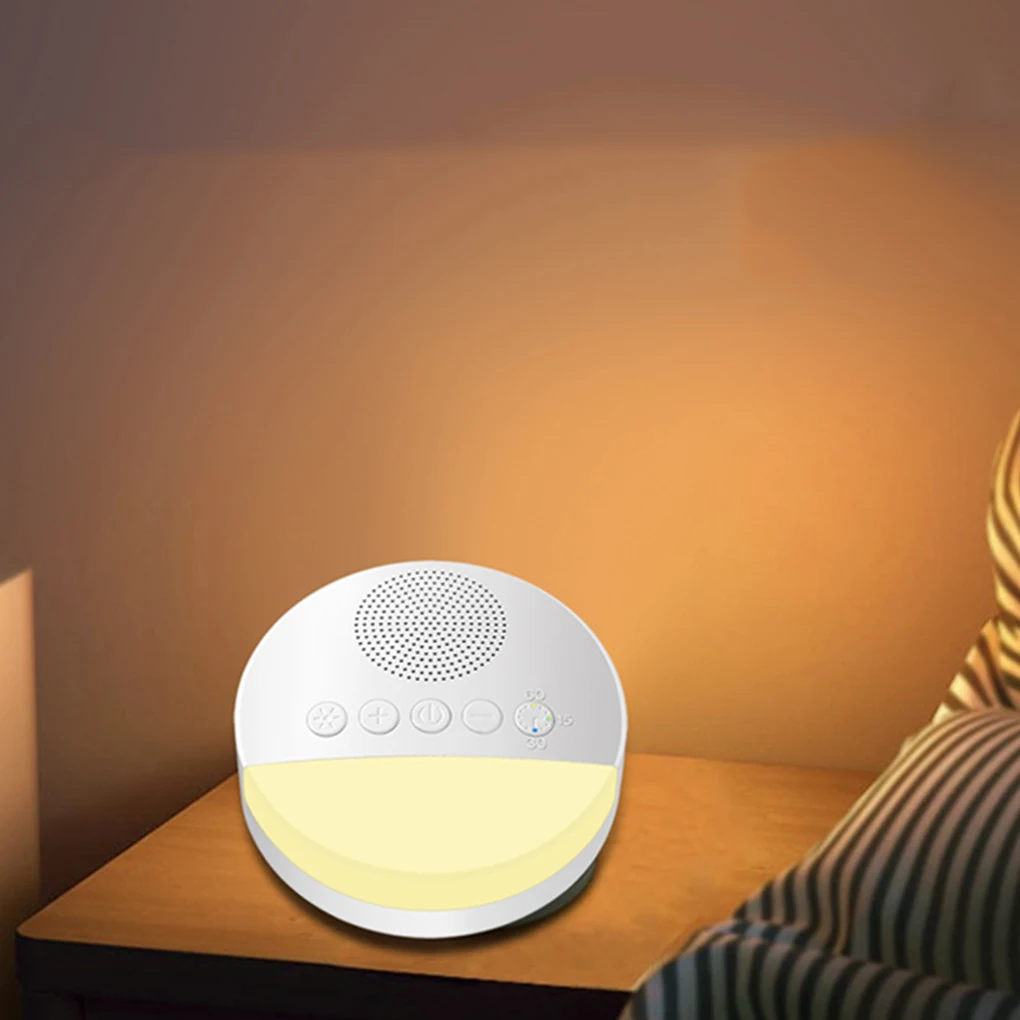Baby White Noise Machine Sleep Soother Sound Player Night Light Auto-off Timer