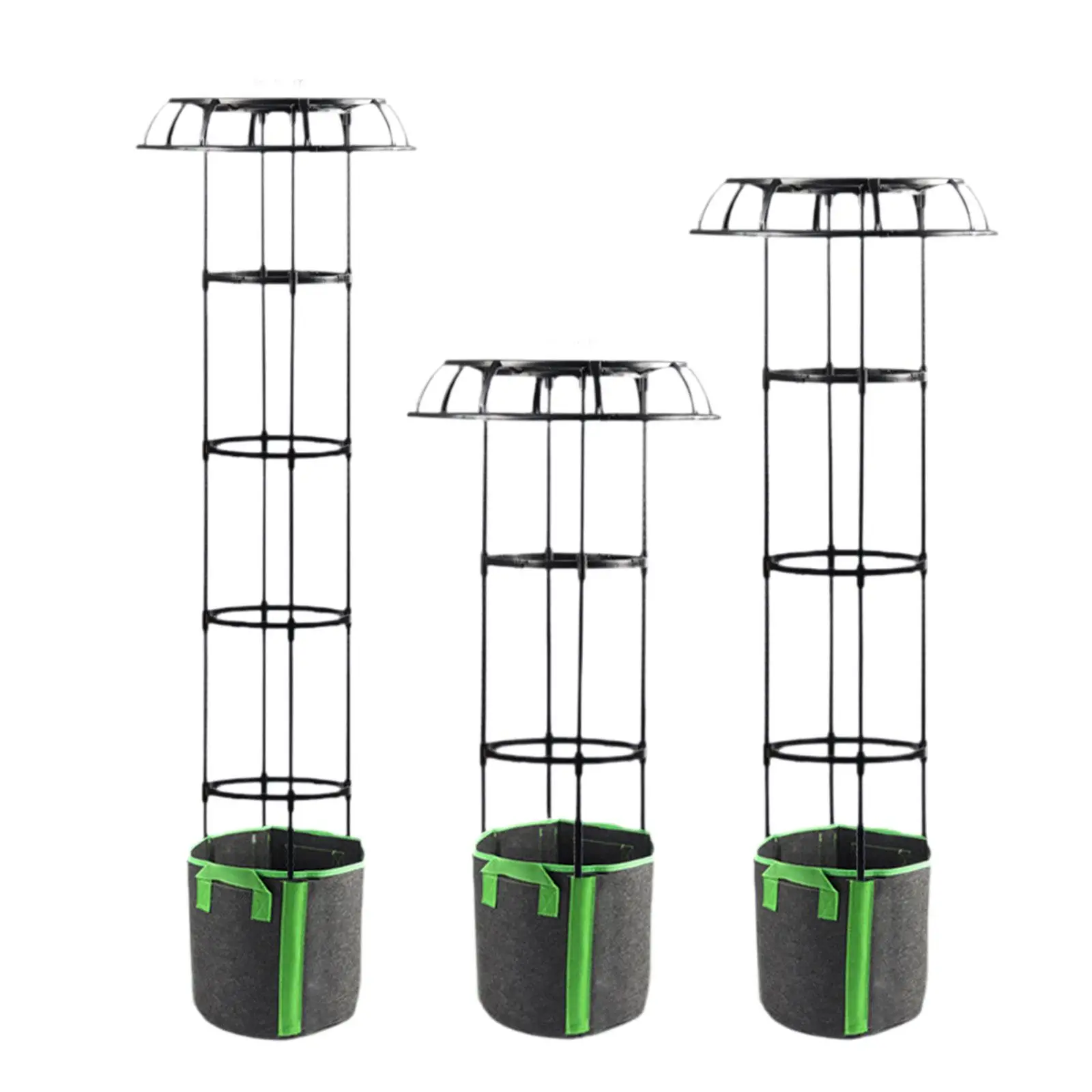 Garden Trellis Metal Plant Trellis,Decorative, with Planting Bag, Plant Support Trellis Tomato Cage for Climbing Plants Vines