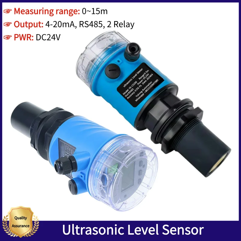 4-20mA-Grain-Solids-Ultrasonic-Level-Meter-RS485-No-Contact-Sanitary ...
