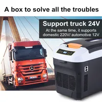 Réfrigérateur de voiture 25L, 220V, 12V, 24V, usage domestique, domestique, sécurisé, noir sur la table 5