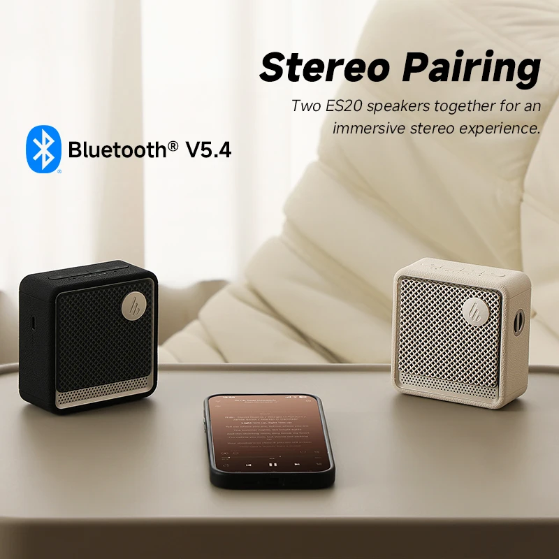 Edifier ES20 Portable Bluetooth Speaker Wireless Speaker IP67 Waterproof Light Effects Outdoor Speakers Deep Bass with Mic 6