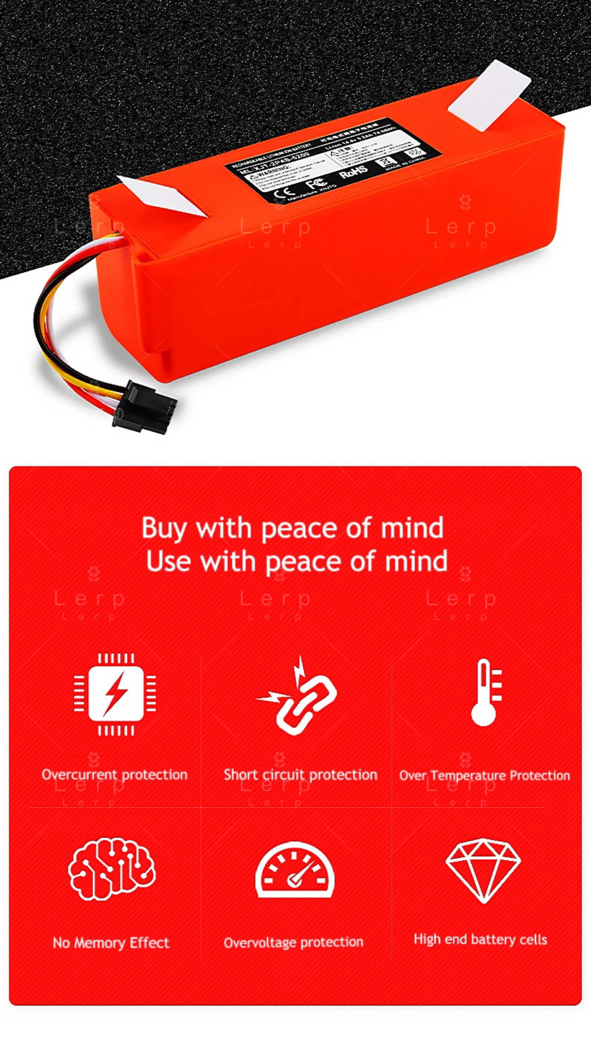 

Аккумулятор для робота-пылесоса Xiaomi, 14,4 В