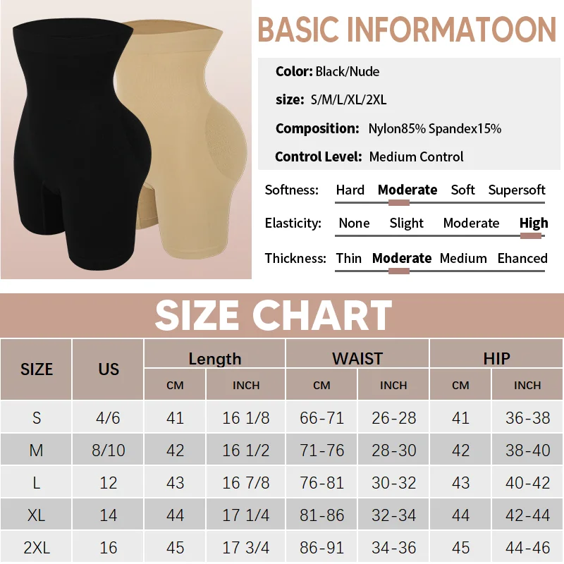 Butt Lifter Control Panties Shapewear Women High Waist Slimming Lingeries Shaper Seamless Tummy Control Hip Enhance Briefs Fajas