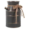 Retro Milk Bottle Vase Decor Handheld Flower Bucket Vintage Rural Iron Arrangement Container Planter Planting 2