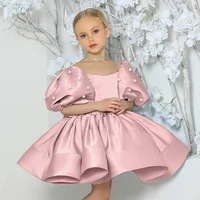 Robe de princesse à manches bouffantes pour filles, jupe complète en tulle, robe de demoiselle d'honneur et de fête d'anniversaire pour recitalies, mariages et Occasions spéciales 6