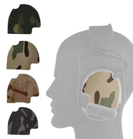 1Pair Tactical Headset Camouflage Decorative Velcro for ComTac (II/III/V/VI) Hunting Shooting Headphone