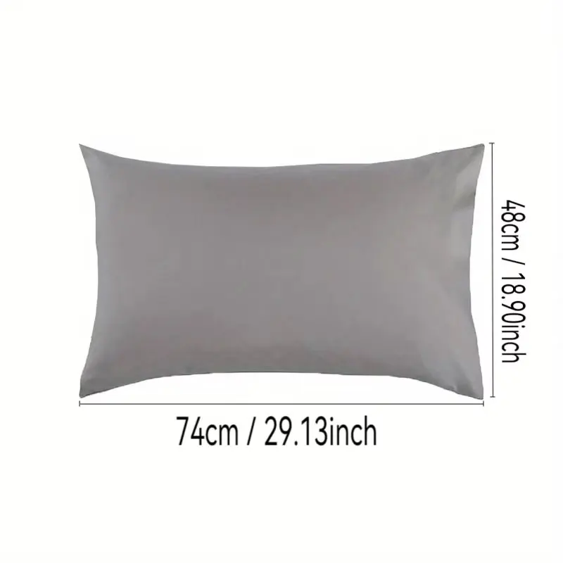 1pc/2pcs 100% Cotton brushed Color block Pillowcases , Super Soft and Cozy, Wrinkle, Fade, Resistant with Envelope Closure 3
