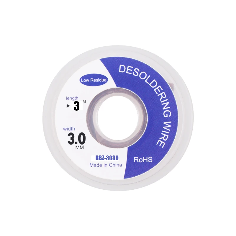 Soldering Wire 1Pcs 3mm Width 3M Length Solder Wire Desoldering Braid Welding Solder Remover Wick Wire Lead Cord Flux BGA Repair Tool