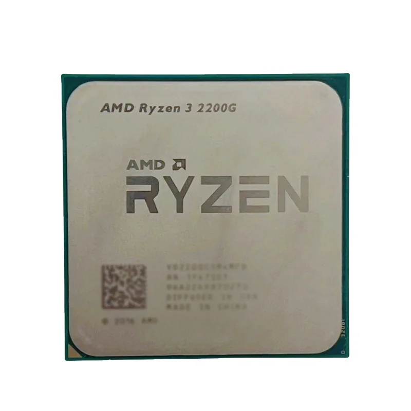 중고 AMD Ryzen 3 2200G R3 2200G 소켓 AM4 데스크탑 CPU 쿼드 코어 4 스레드 3.5GHz 14nm Zen APU 프로세서 YD2200C5M4MFB