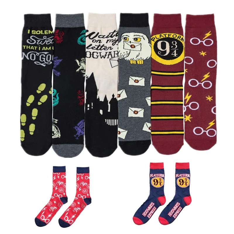 Anime Socks Anime Stockings Cosplay Props Anime Owl Socks Funny Personalized Comics Cosplay Wizard Magic Breathable Hogwarts Sock Outdoor Party
