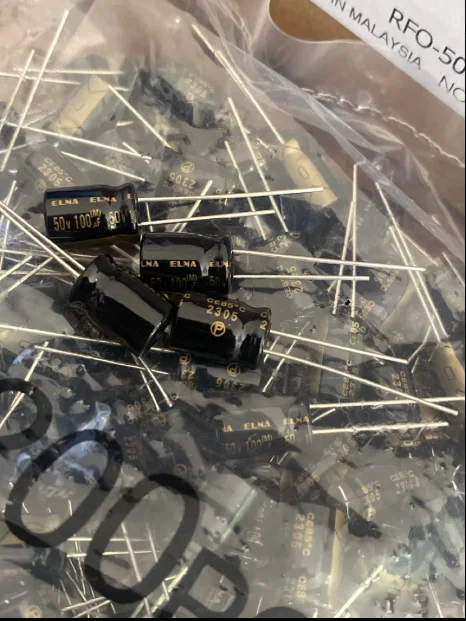 30pcs/lot ELNA 50V 100UF RFO Fever Aluminum electrolytic capacitor 8 * 12 free shipping