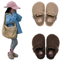 Children's Fleece Elastic Clogs Baby Boys Girls Plush Slipper,Winter Warm Soft Sole Shoes,Anti-Slippery Footwear 1
