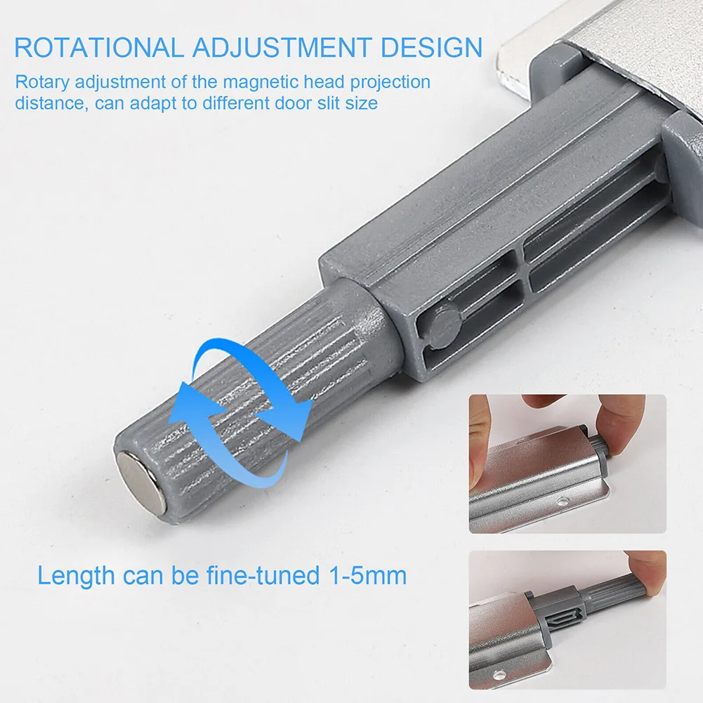 2pcs Heavy Duty Metal Push To Open Catch Cabinet Door Kitchen Wardrobe Hardware Aluminum Alloy Magnet Catch System Damper er magnetic cabinet catches,door catches,magnetic cabinet latches,cabinet door latch