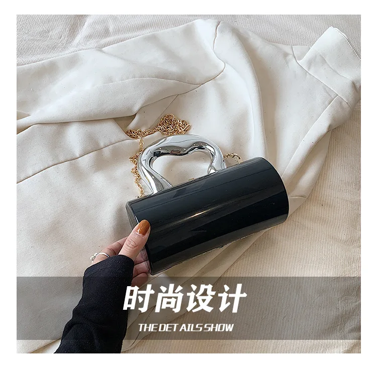 حقيبة كتف صغيرة متقاطعة مع الجسم للنساء ، حقائب يد نسائية ، قابض عصري ، صندوق ذهبي ، محفظة مسائية ، براثن حفلات ، أسطوانة ، 7 Sc128b9a14c694ade9e5abd989de3b725G