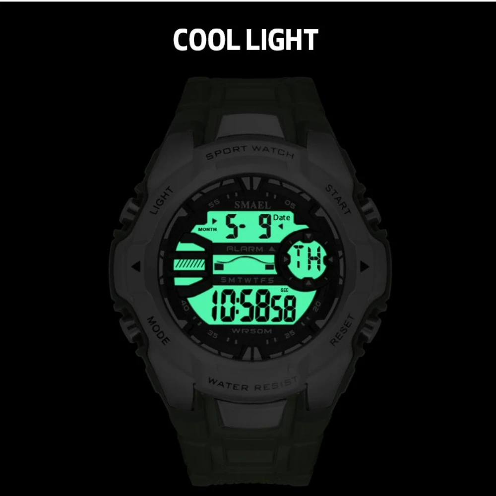 2024 New Men Sport Watch Multifunctional Digital Waterproof Glow-in-the-dark Fashion Student Electronic Watch Relogio Masculino