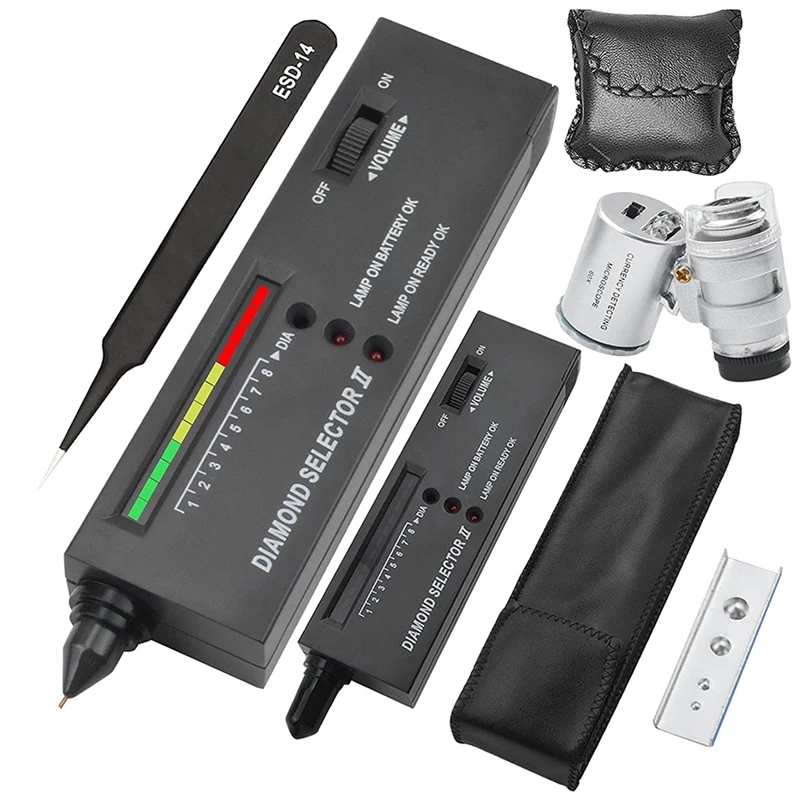 

Diamond Tester Pen,Professional Diamond Detector With 60X Mini LED Magnifying, Diamond Test Pen For Novice And Expert