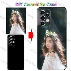 Custom Case for Samsung Galaxy Note 20 Ultra 9 10 A34 A54 A33 A73 A22 A8 Cover DIY Family Couple Photo Picture Phone Shell Funda