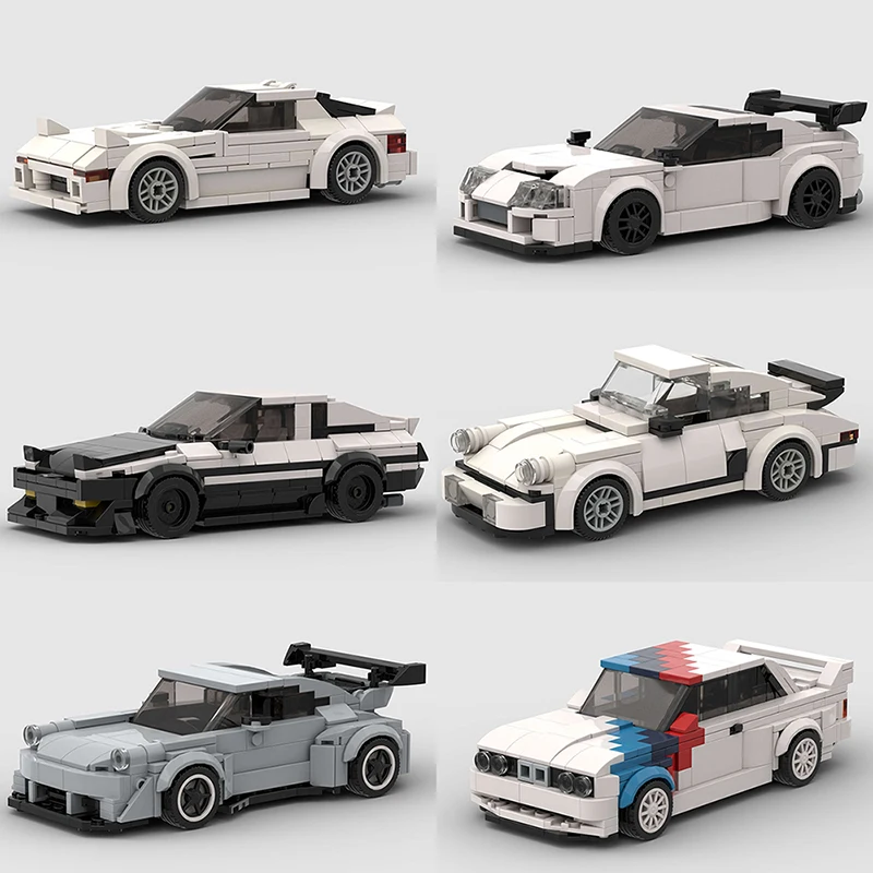 

MOC Super Race Car City F1 Speed Champions Great Racing Bricks Police Vehicle SUV Pickup Truck Model Building Blocks Sport Toy