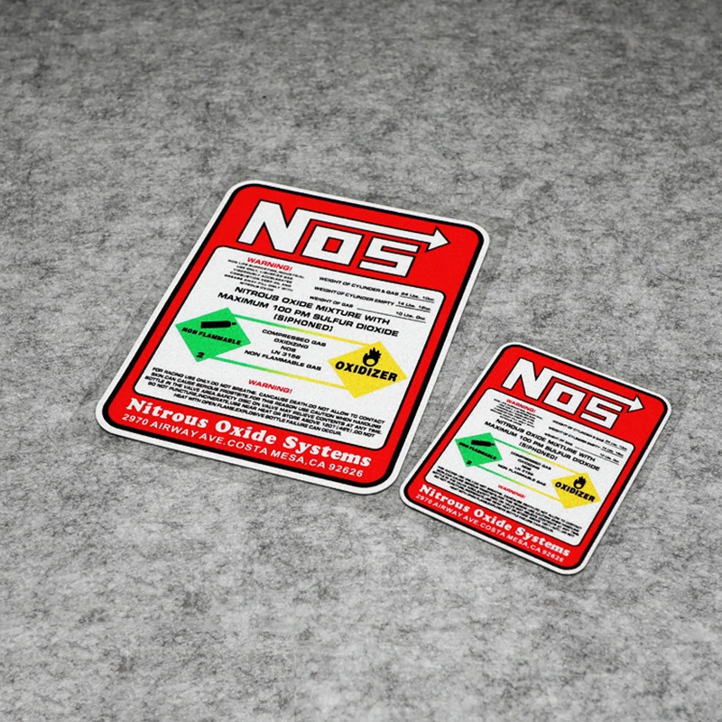 Car Stickers NOS Car Stickers Reflective Nitrogen Acceleration Decorative Stickers Body Rear Window Car Electric Vehicle