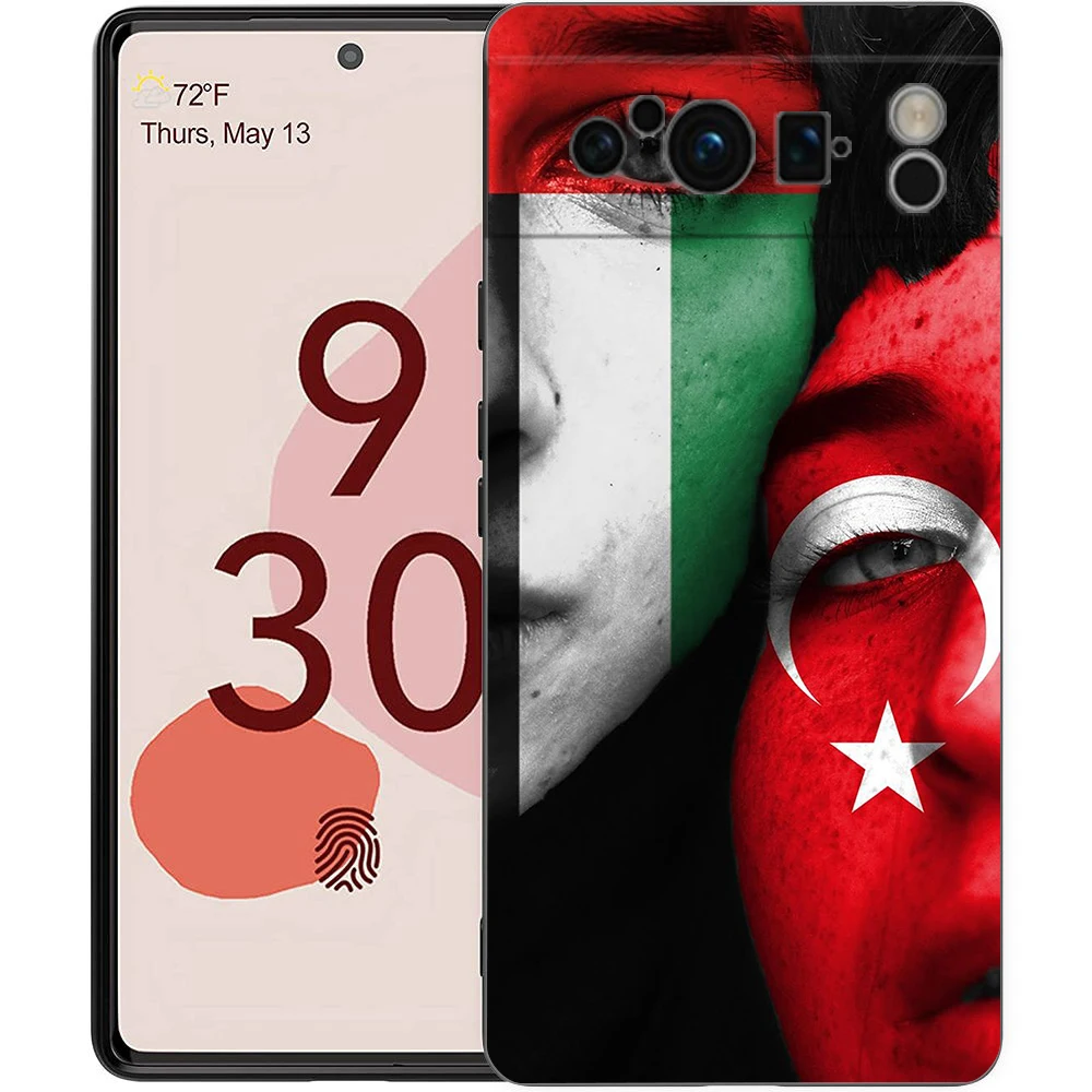 Algeria Passport Soft Shockproof TPU Phone Case - Black Cover