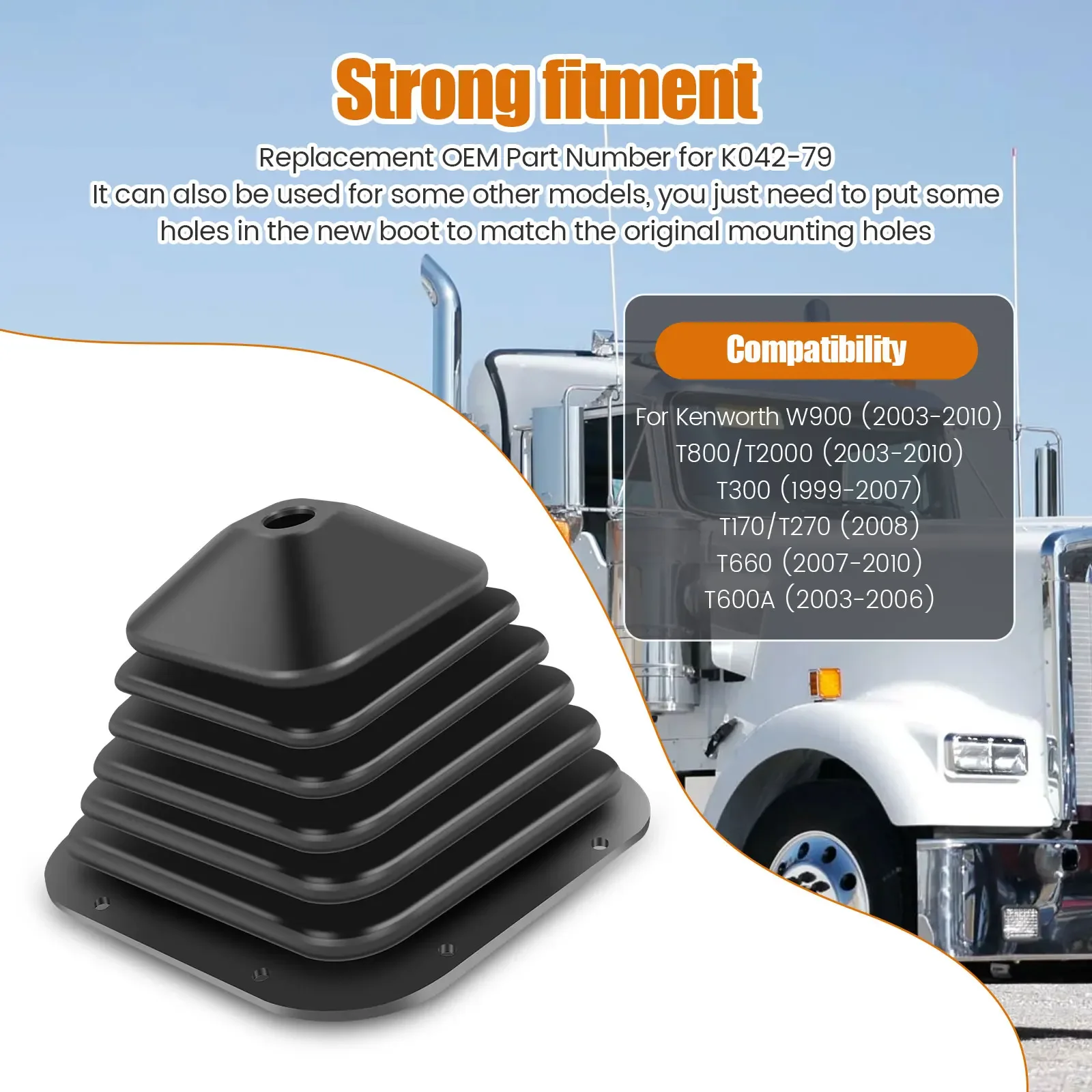 Rubber Car Gear Shift Transmission Shift Boot Cover Fit Automatic Manual Rubber Fabric Corrugated Dust Cover for Kenworth